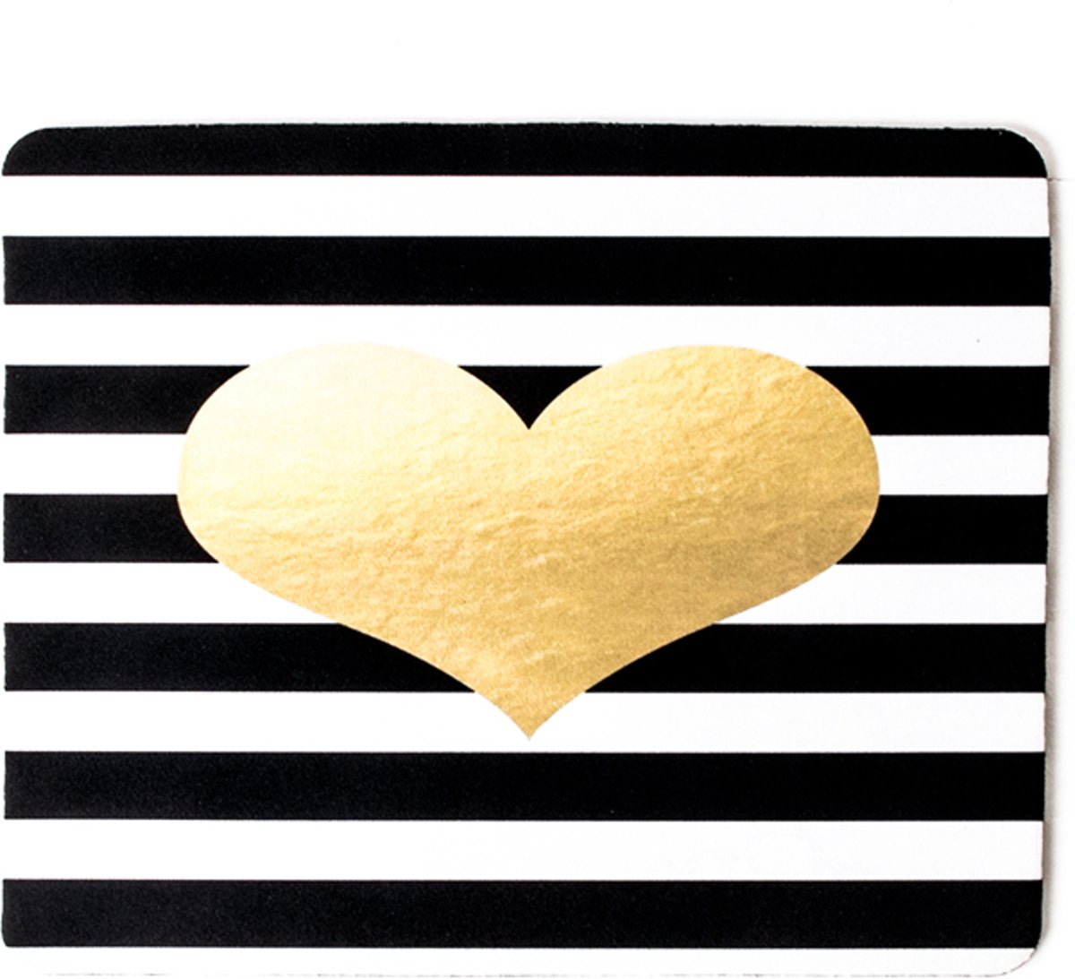 Muimat Golden Heart | Muismat Rubber | Zwart Wit Goud